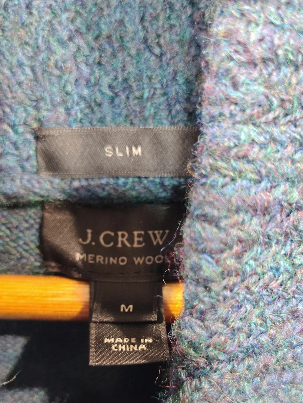 J. Crew Merino Wool Slim Shawl Collar Sweater Size Medium Elbow Patches